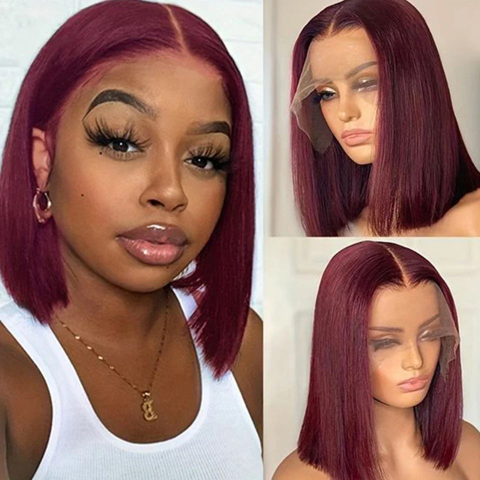 Ombre Blond Wig Brazilian Remy Hair Short Bob Human Hair Wigs Highlight P4/27