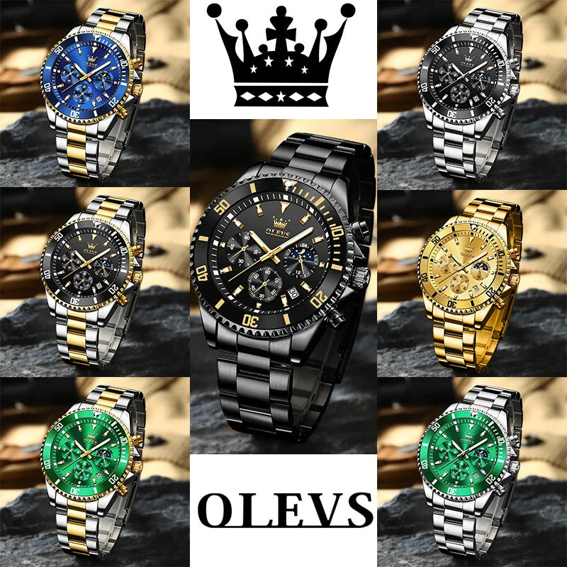 OLEVS Men's Watches Top Brand Luxury Watch for Men Original Waterproof