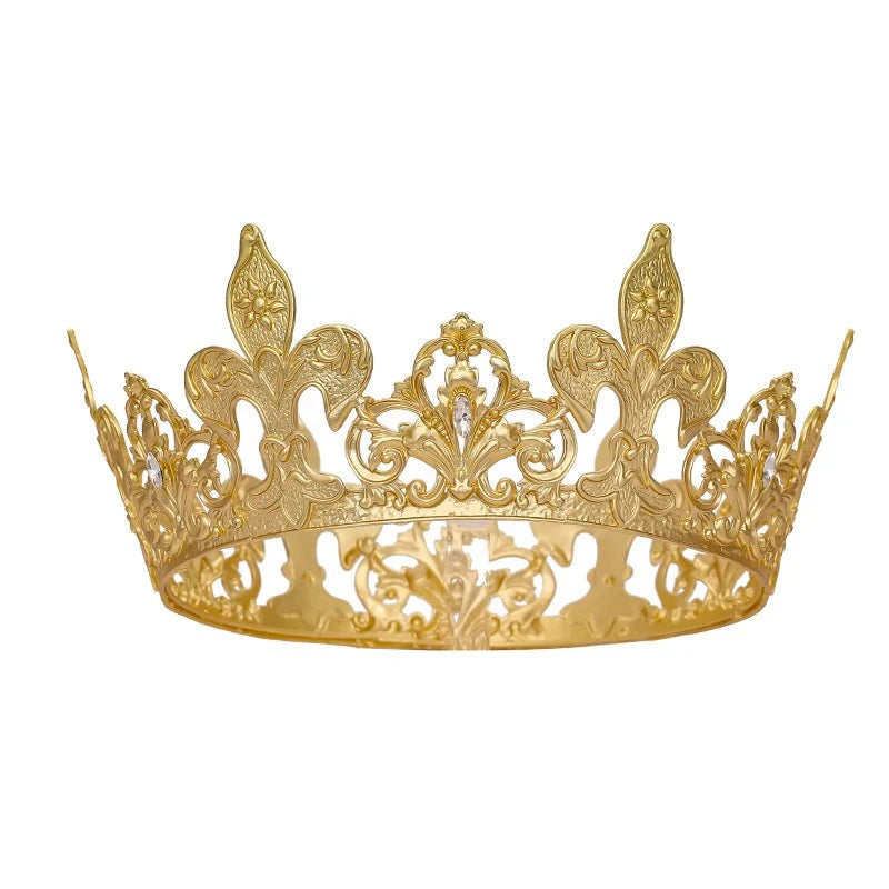 Retro Court Royal Crowns Queen King Pageant Prom Tiara Diadem Hair Ornaments