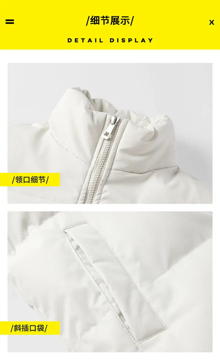 Men's Winter Thick Sports Trendy Stand Up Collar Parka Jacket