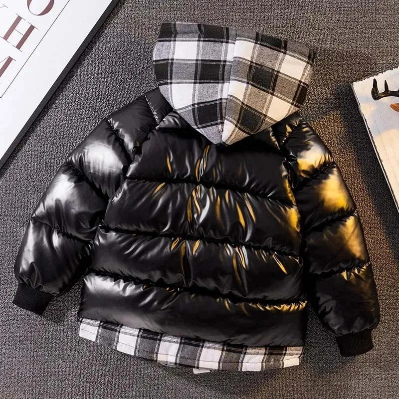 Children's Padded Jacket New Boys Down Padded Jacket Kids Winter Hooded Jacket