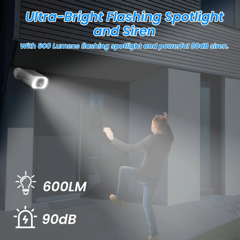 Outdoor Solar Security Camera with Battery 3MP 2.4G WIFI Camera Battery Cloud