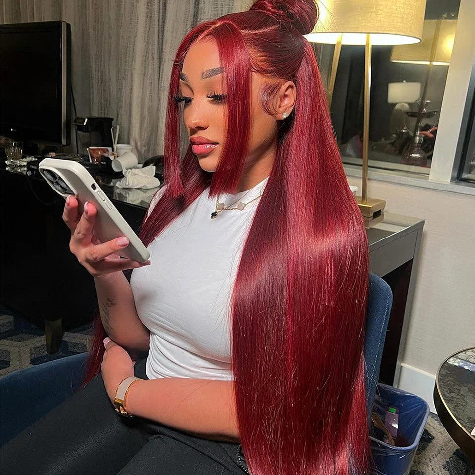200 Density 13x4 HD Transparent Lace Front Wig for Black Women Straight Remy