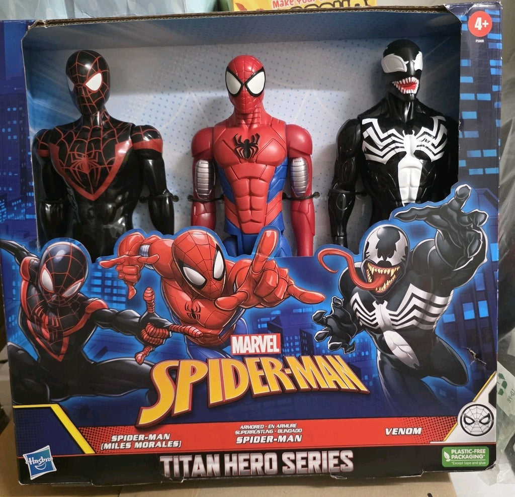 Hasbro Marvel Spider-Man Titan Hero Series - Miles Morales, Spider-Man and Venom