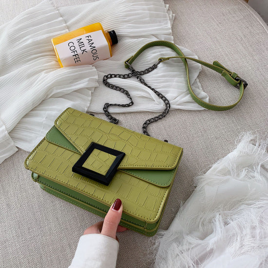Net red chain small square bag