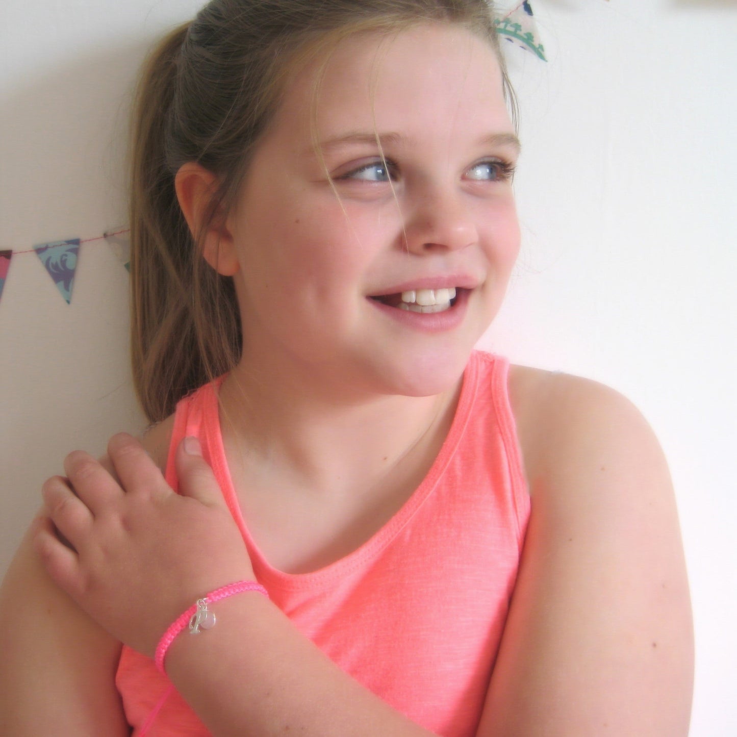 Personalised Children's Friendship Bracelet - Initial & Birthstone