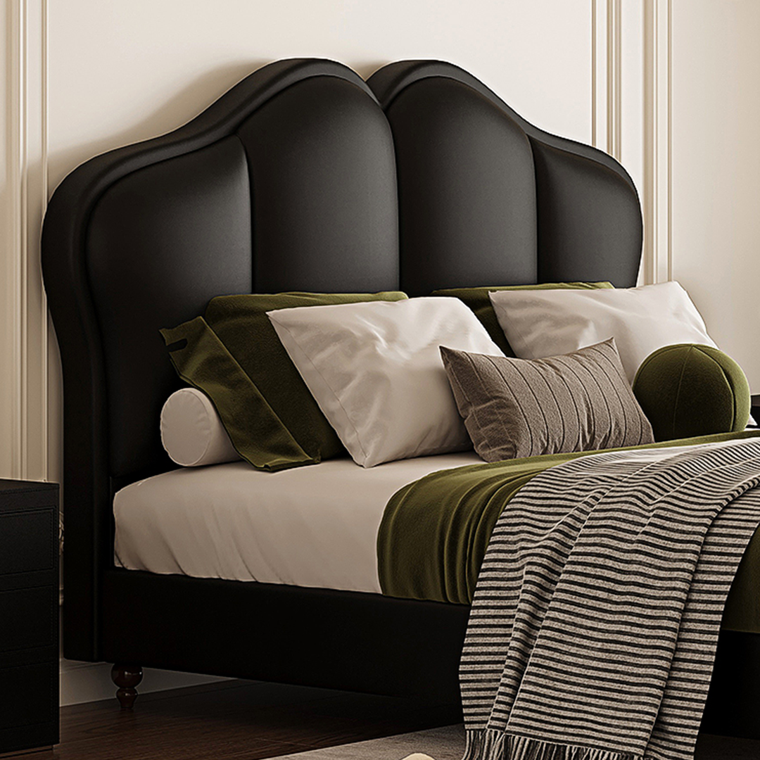 Zephyr Leather Double Bed