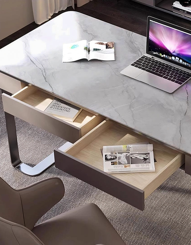 Hanna Office Desk, Sintered Stone