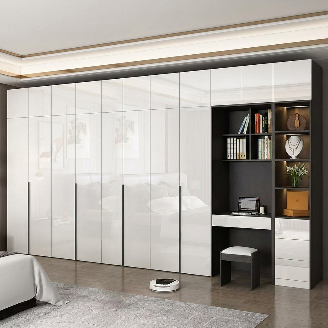 Nascimento Corner Wardrobe, Tall Wardrobe, L Shape Wardrobe With Dressing Table