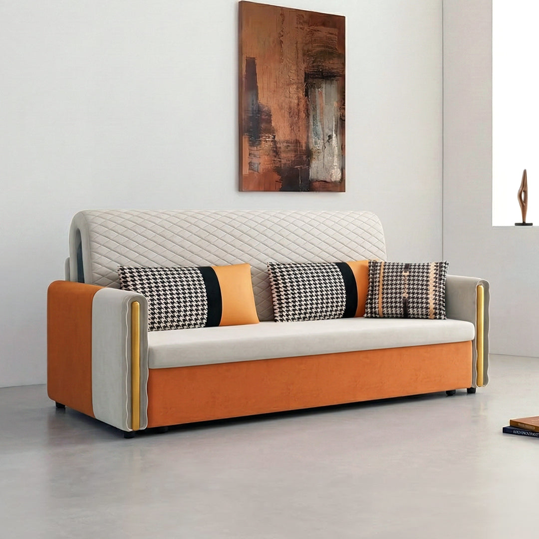 Imelde Two Seater Sofa Bed, Linen