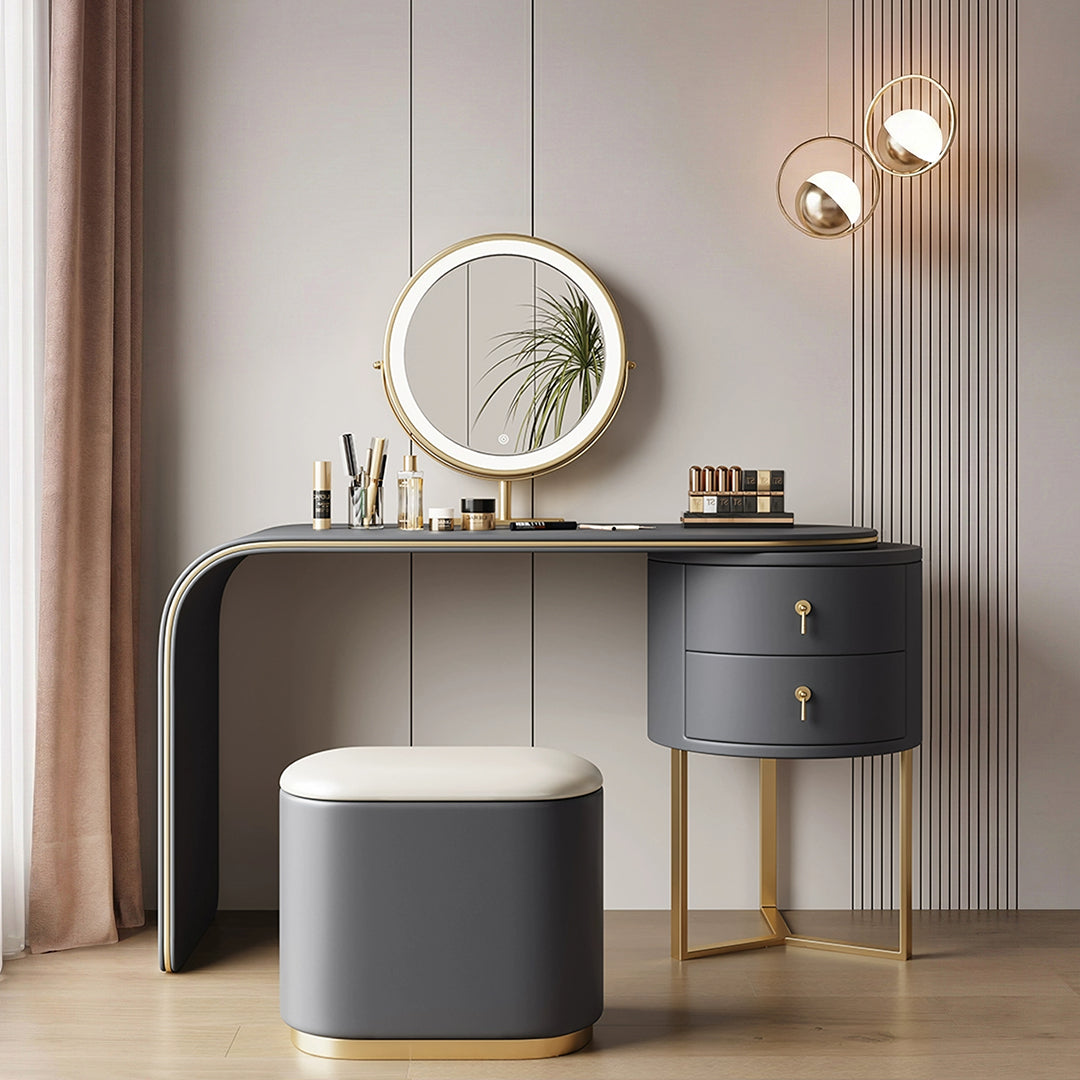 Noorali Dressing Table with Mirror, More Colors Available