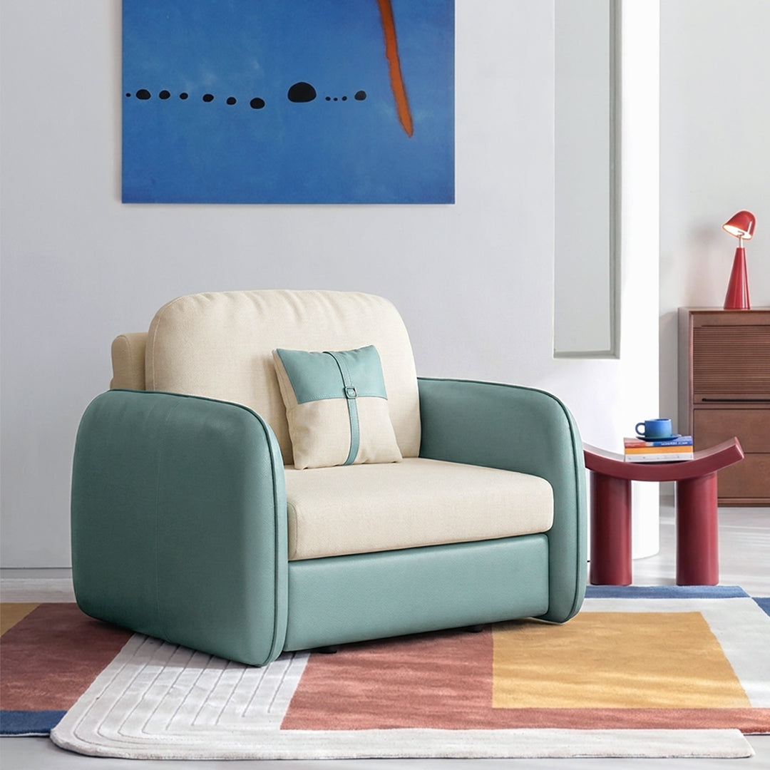 Caio Single Sofa Bed, Leathaire
