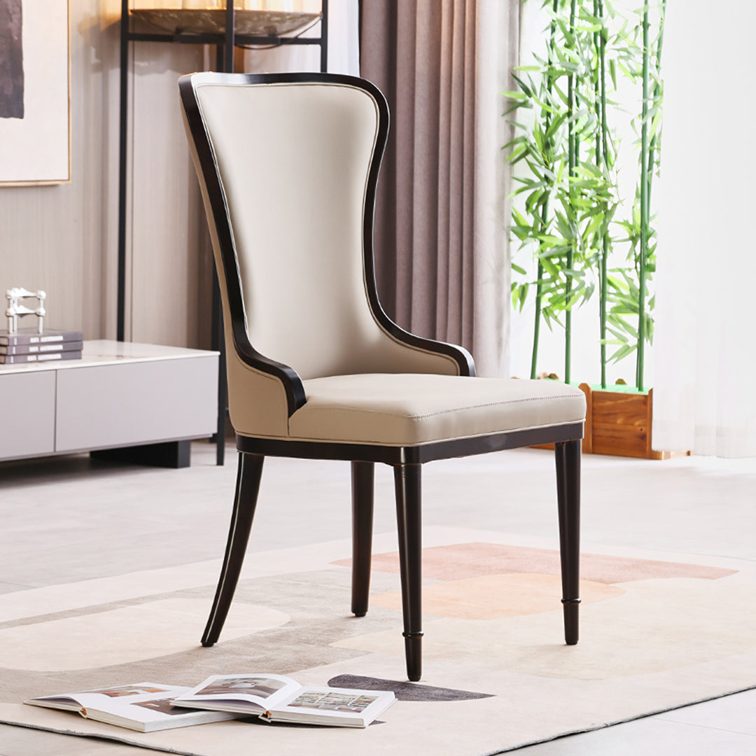Inoue High Back Dining Chair, Leather