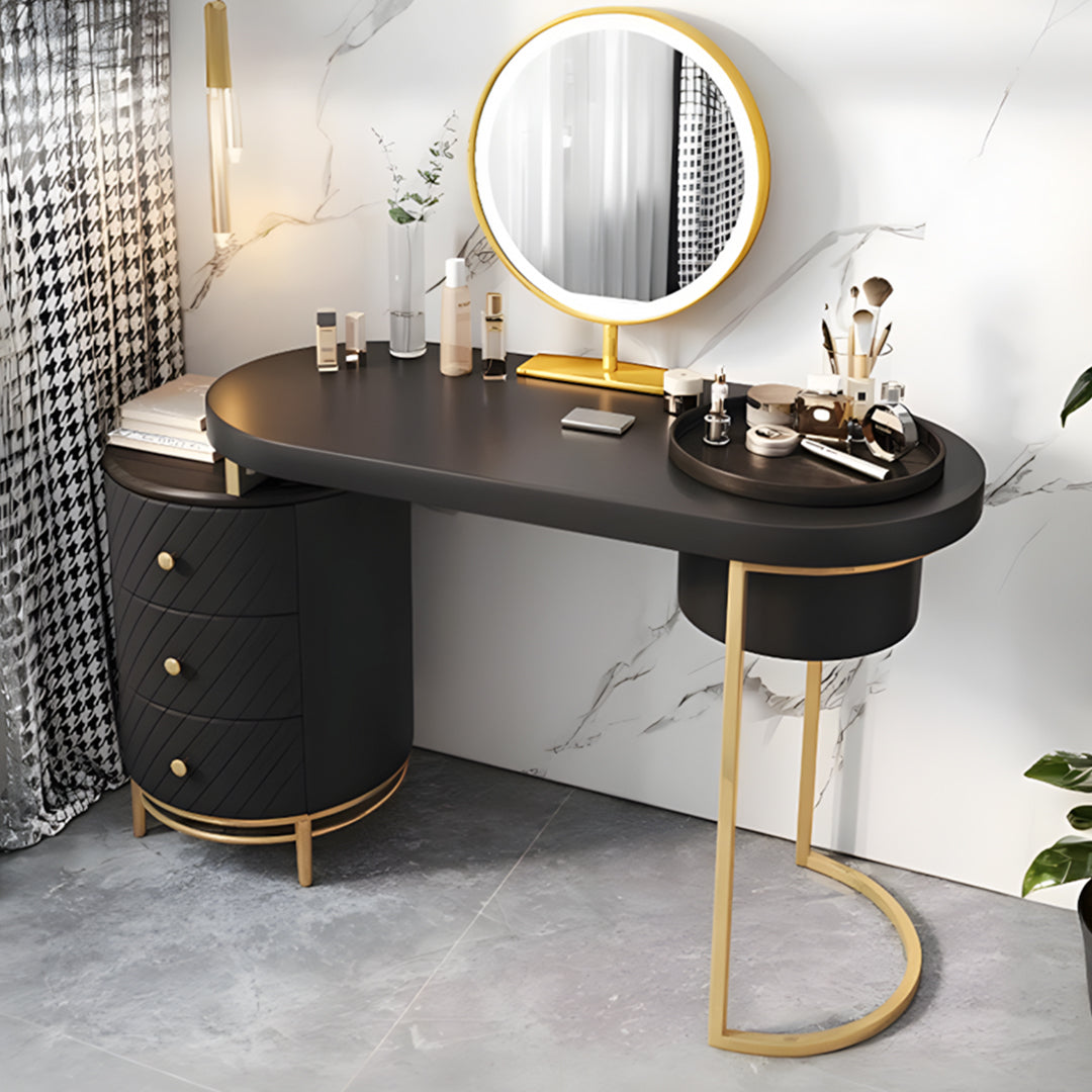 Tandy Dressing Table With LED Mirror, White,  Makeup Vanity