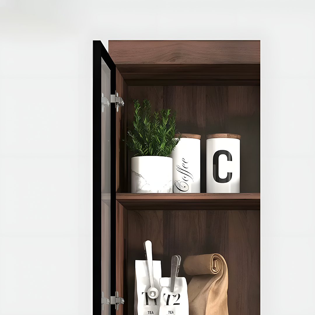 Silen Cocktail Drinks Cabinet, Drink Cabinet, Wine Cabinet, Wood & Glass