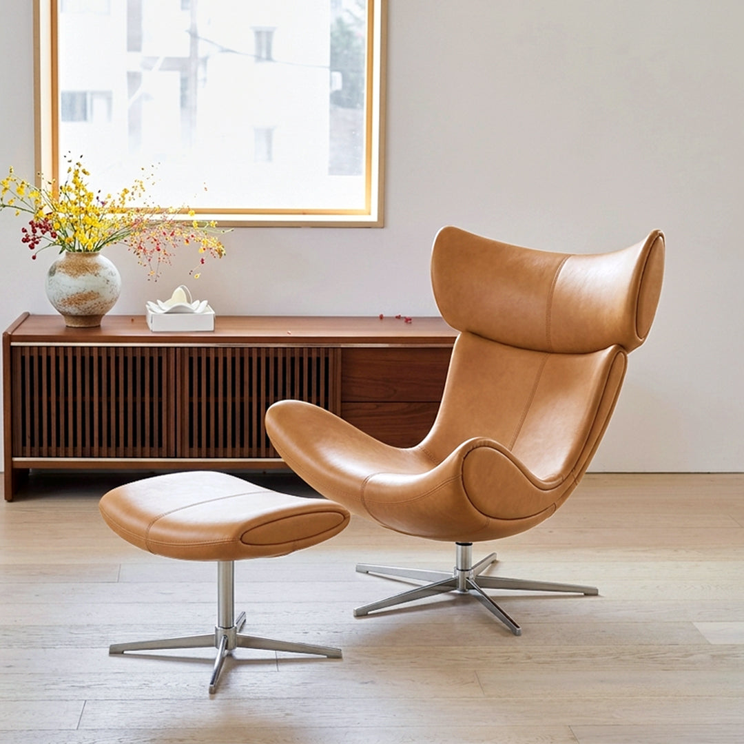 Imola Chair And Ottoman, Star Legs & Frame Legs
