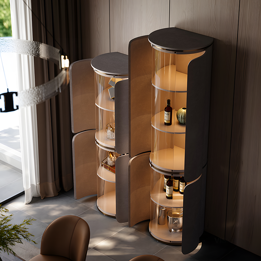 Triton Wine Rack And Wine Cabinet, Leather