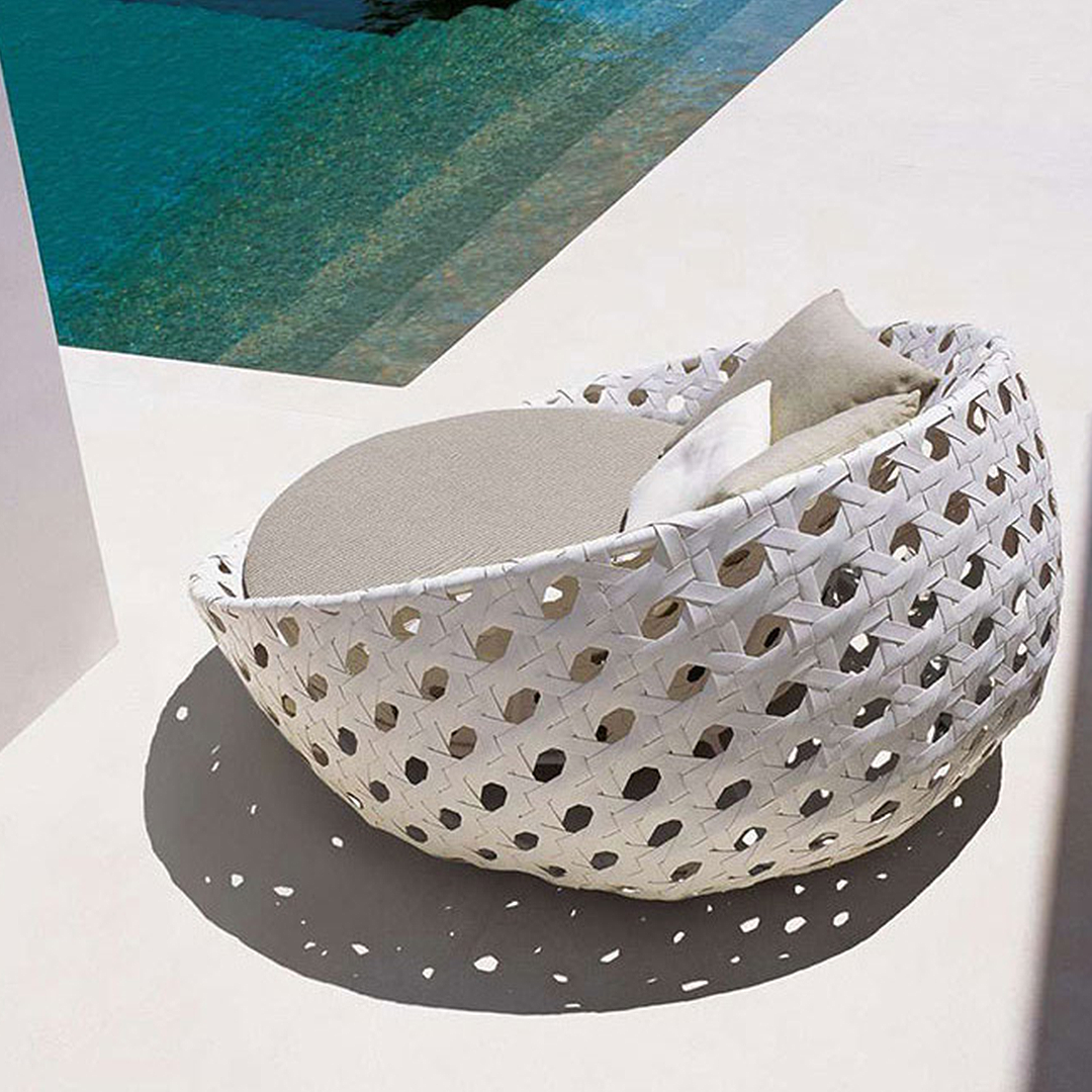 Elysia Rattan Round Outdoor Daybed