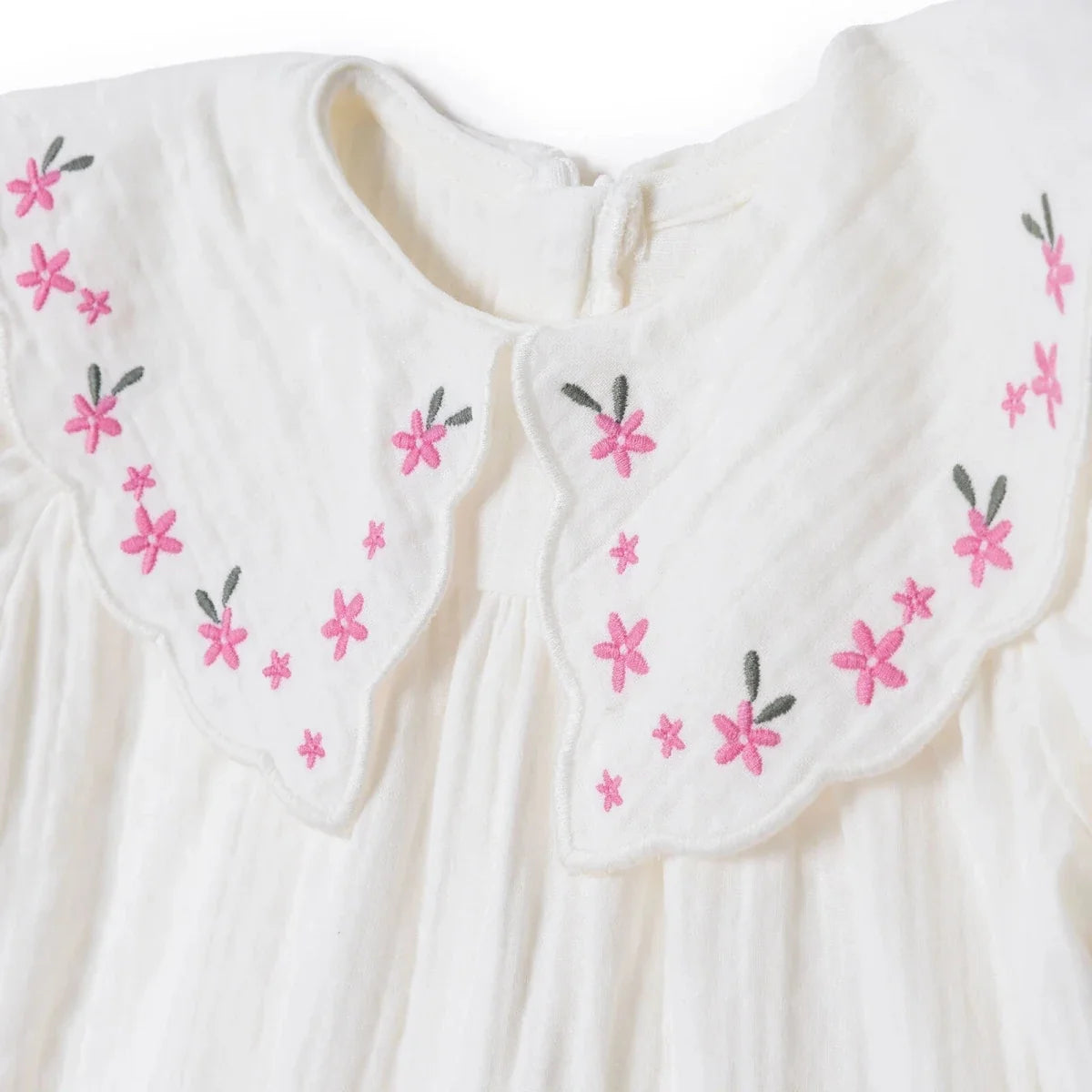 HelloBaby Short Sleeve Muslin Baby Dress (6-9 Months to 4-5 Years)