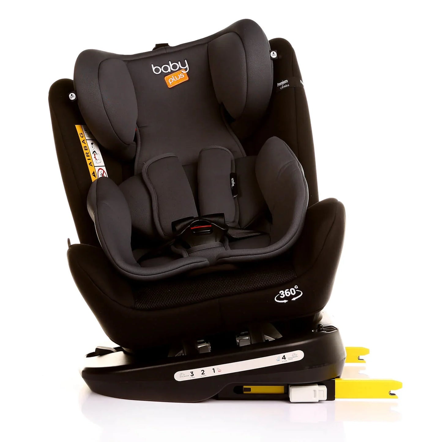 baby plus Orbitfix Group 0+/1/2/3 (Birth to 12 Years) Car Seat - Black Grey