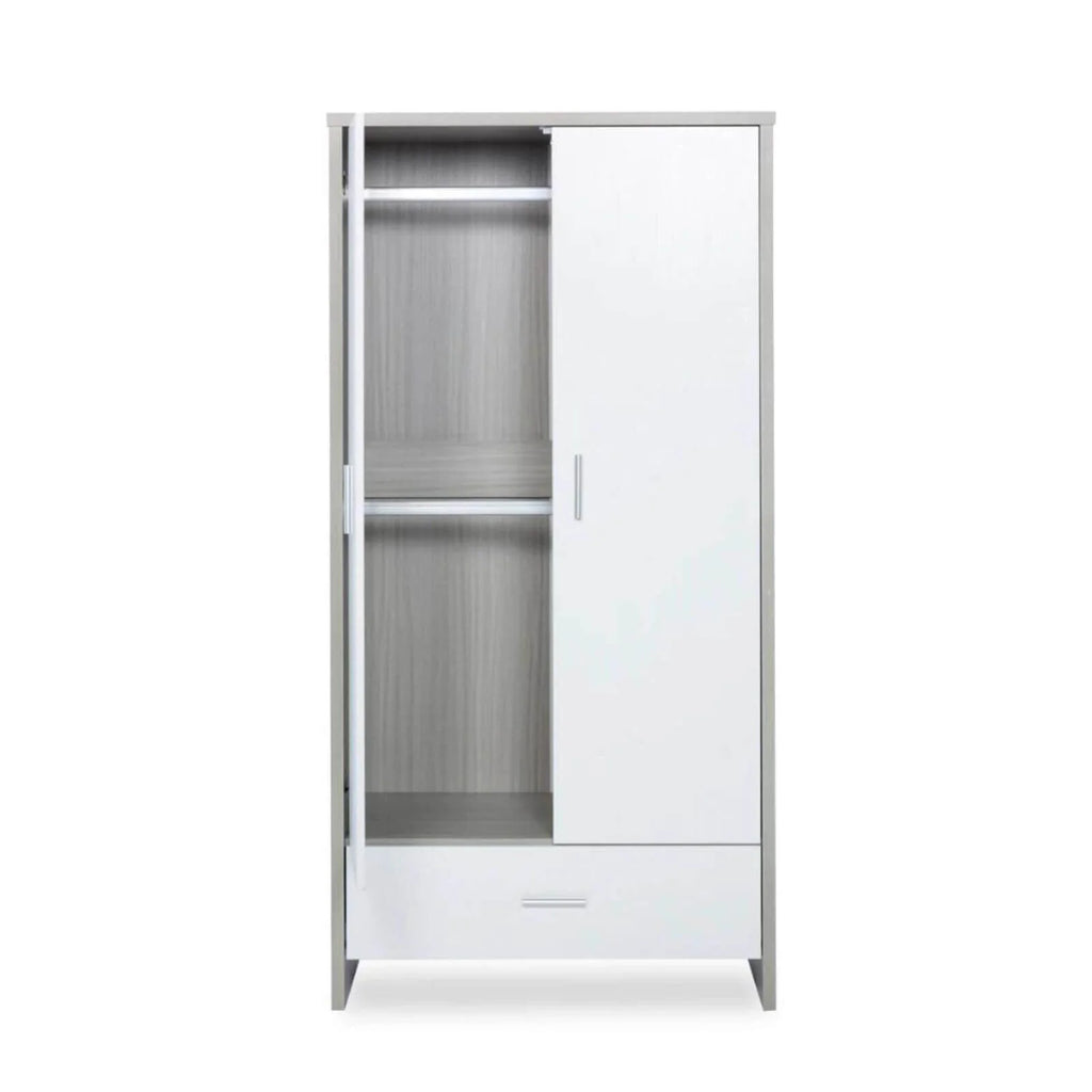 Ickle Bubba Pembrey Wardrobe - Ash Grey & White