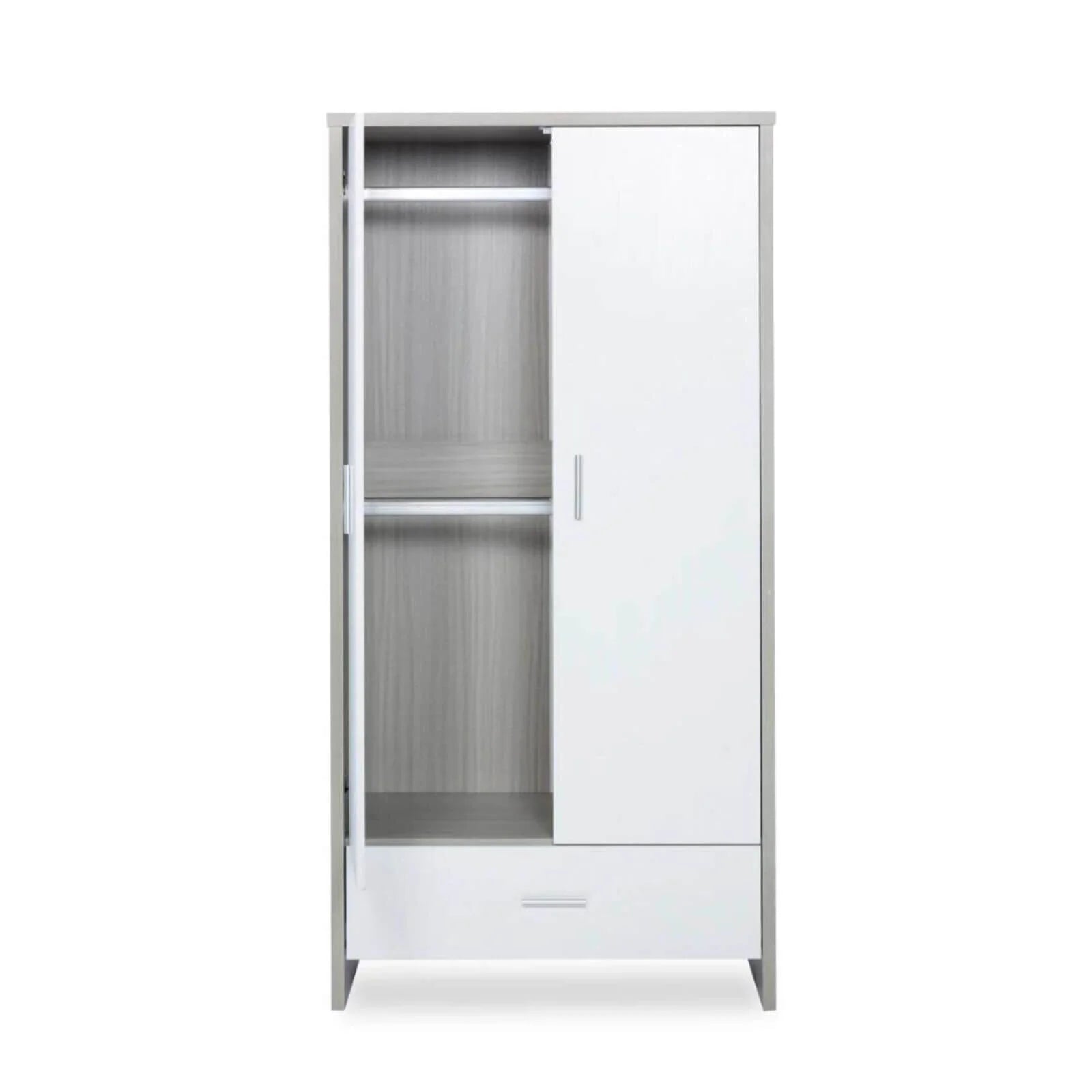 Ickle Bubba Pembrey Wardrobe - Ash Grey & White