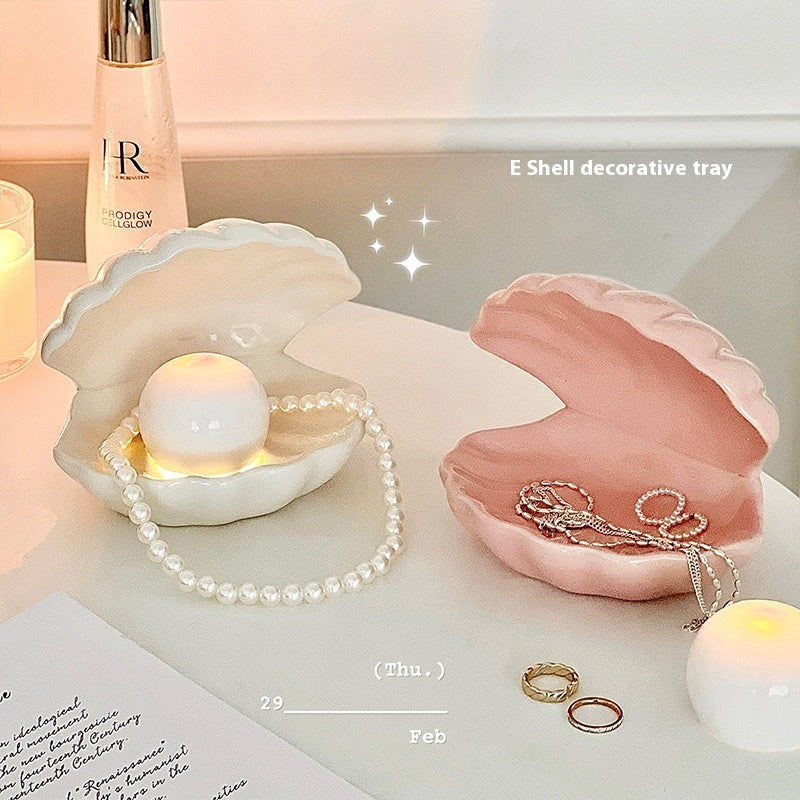 Cute Girl's Valentine's Day Birthday Gift Small Night Lamp Storage Box Tray