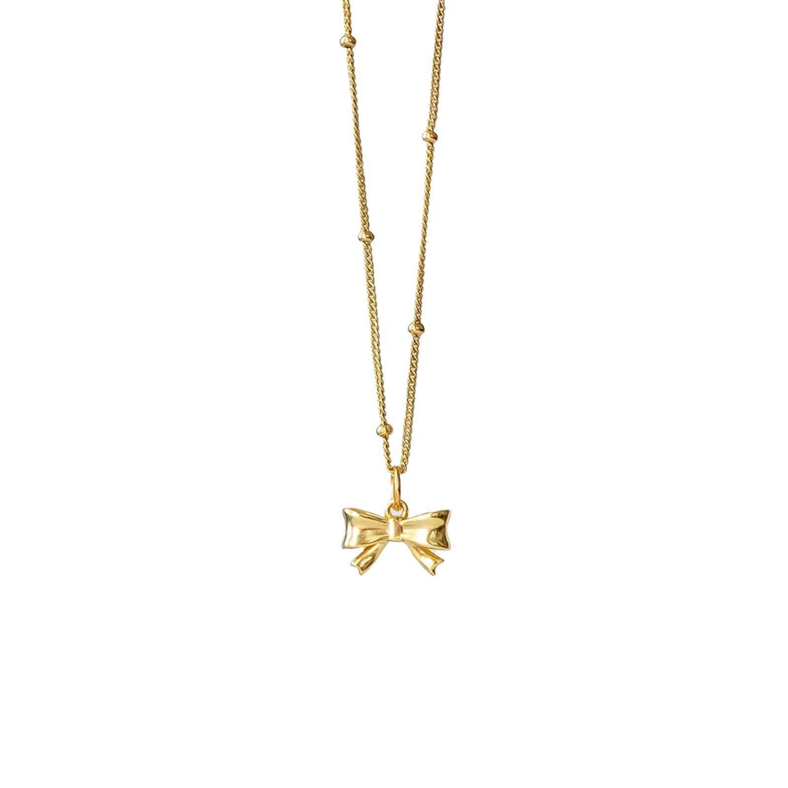 Bow Necklace Female Personality Golden Clavicle Chain Fashion All-match