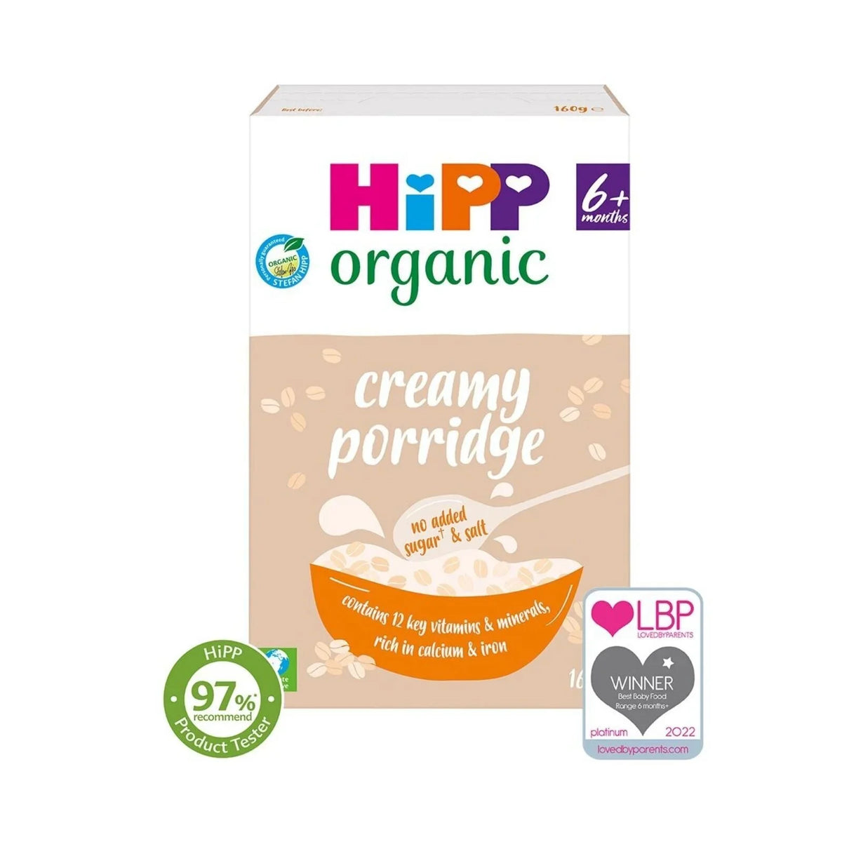 HiPP Organic Creamy Porridge Baby Cereal 6+ months 160g