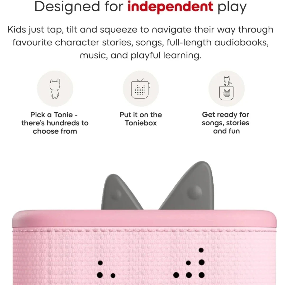 Tonies Toniebox 2 Cloud Starter Set with Creative Tonie Rubie - Pink