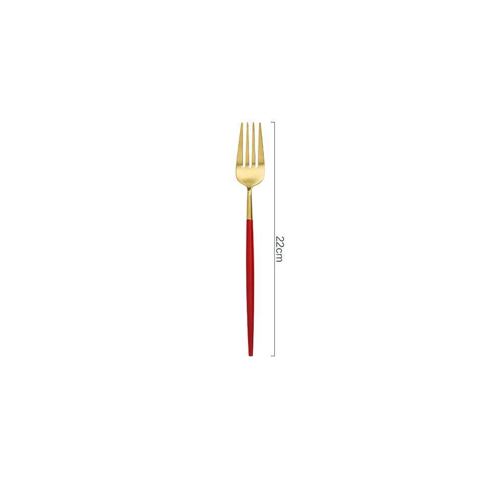 6 Piece Cutlery Set, Red