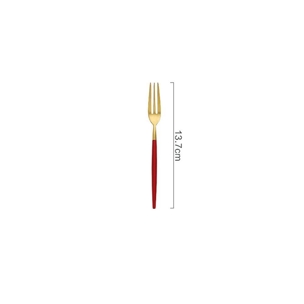 6 Piece Cutlery Set, Red