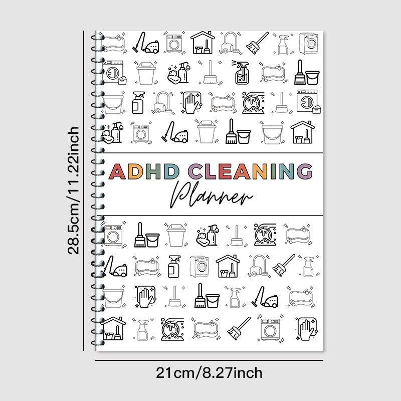 Multi-Action Cleaning Planner Coil Notebook