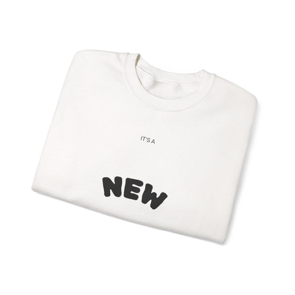 New Day Crewneck Sweatshirt — Minimal Positive Graphic Pullover