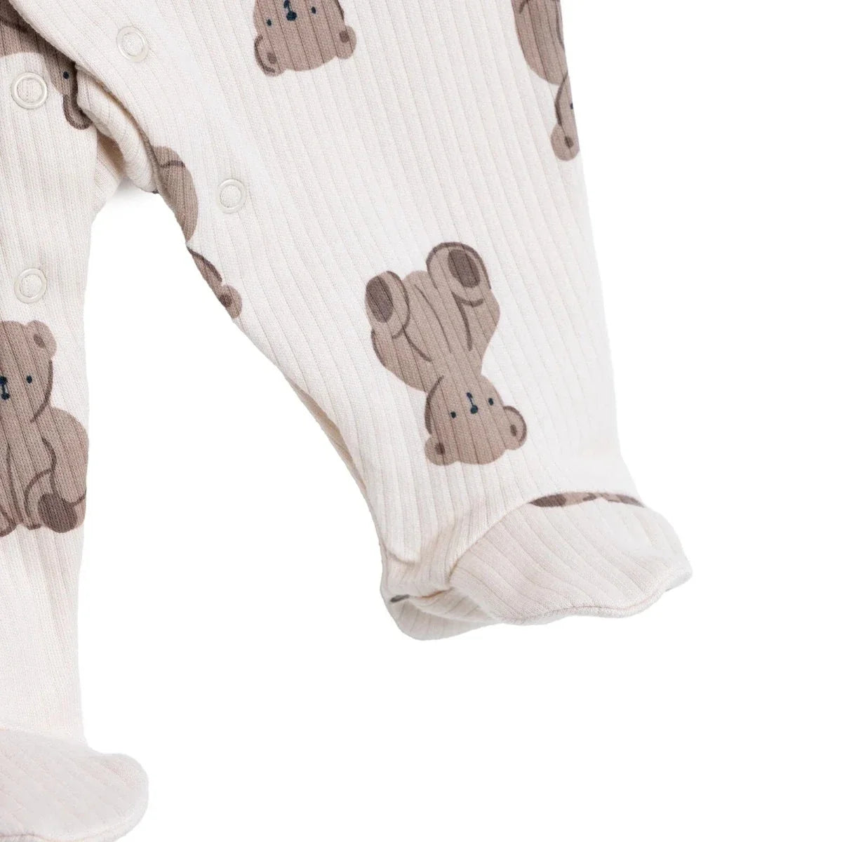 HelloBaby Bear Print Long Sleeve Footed Baby Sleepsuit (Newborn to 6-9 Months)