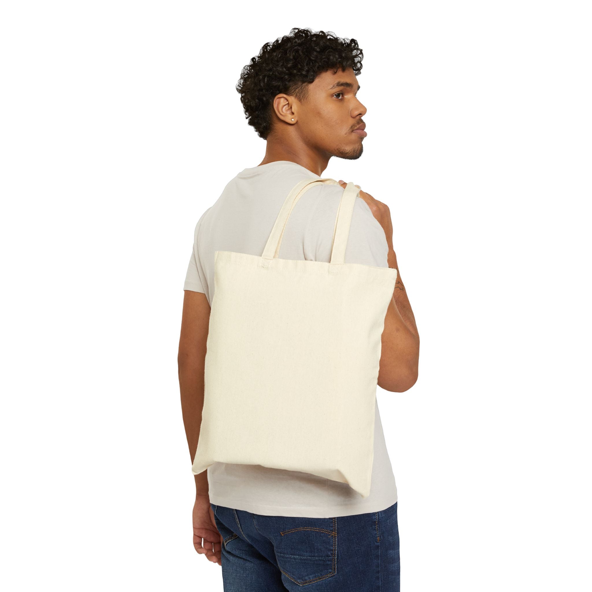 New Day Canvas Tote Bag — Minimalist Positive Quote Grocery & Market Tote