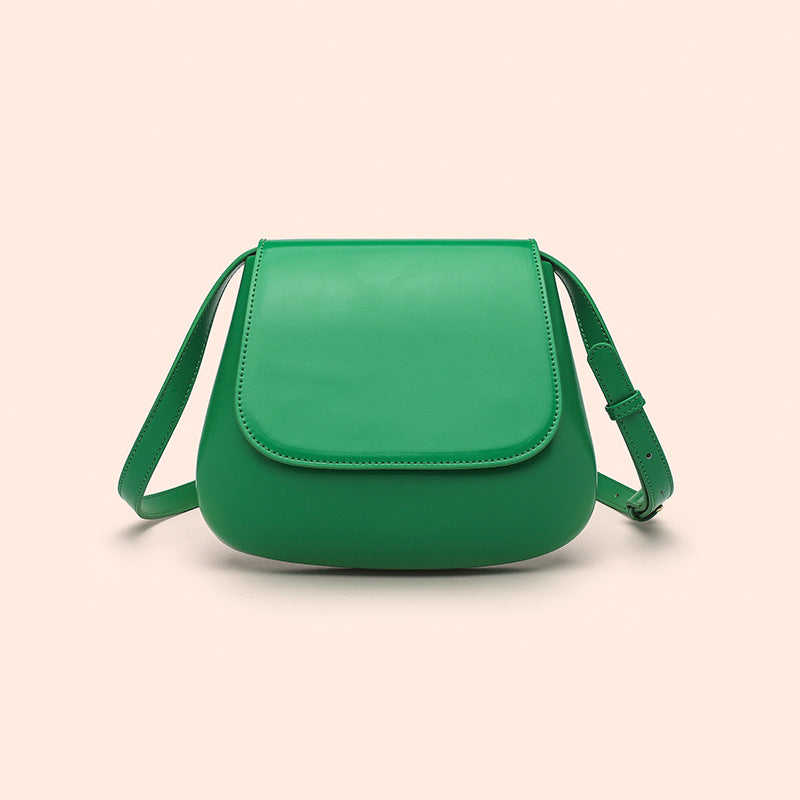 Crossbody Bag Vegan Leather Women Retro Small Saddle Satchel Shoulder Bag With Long Adjustable Strap