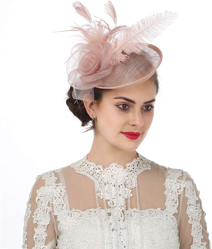 Sinamay Base Flower Fascinator on Headband