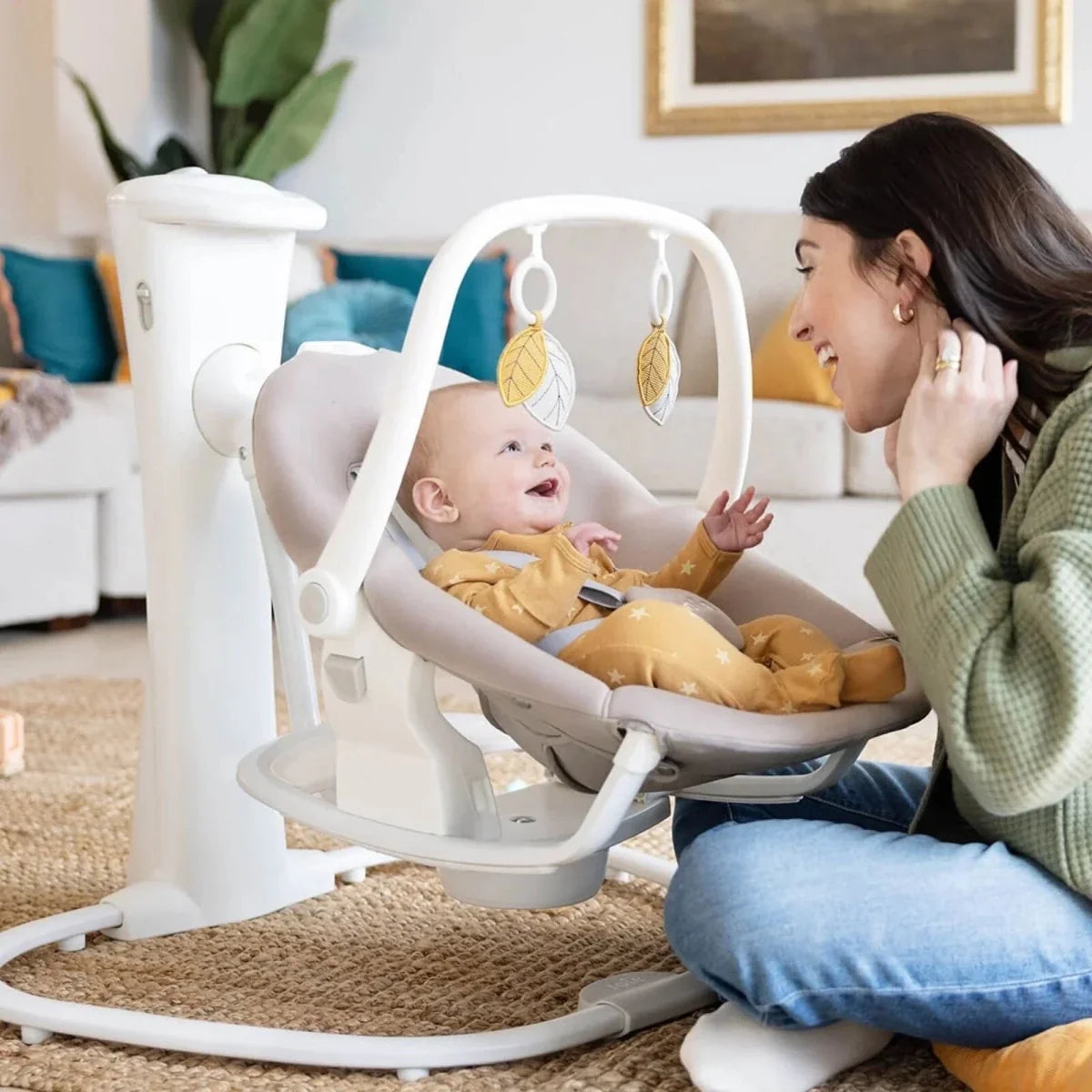 Joie Whimsy Wind Up Swing - Almond