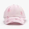 Matching Ripped Letter Print Embroidery Men's Big Head Circumference Personality