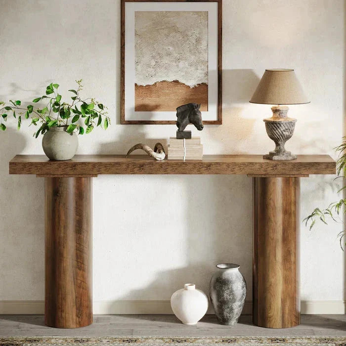 160cm Console Table, Long Rustic Sofa Table Bar Table