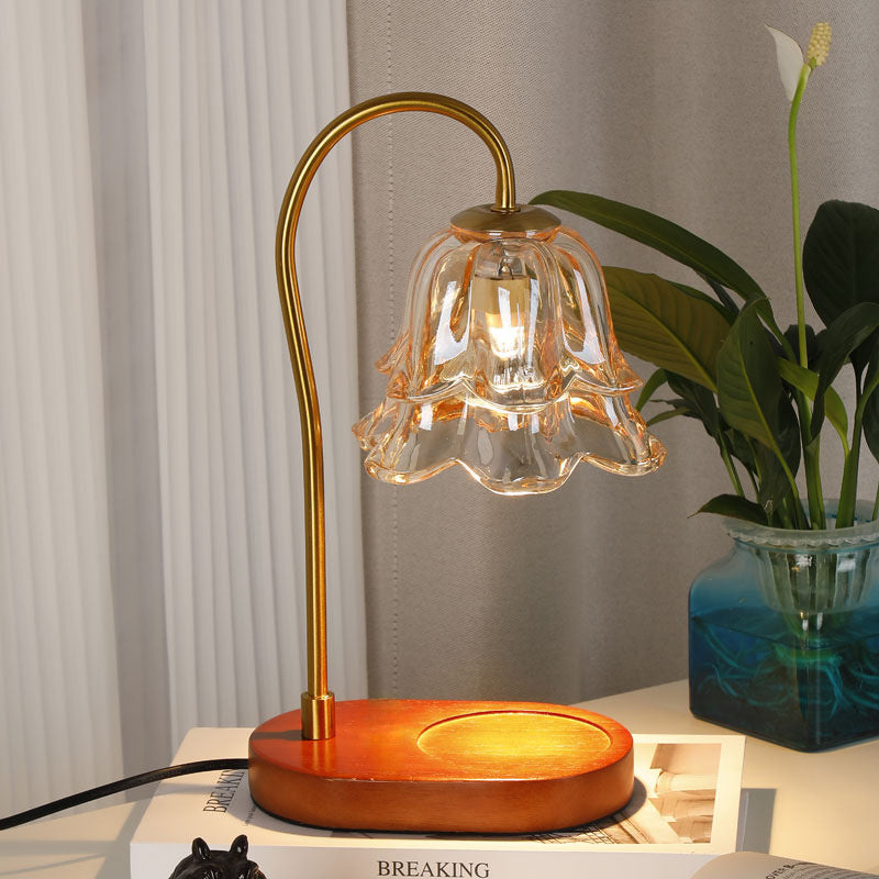 Luxury French Retro Wax Warmer - Elegant Bedside Fragrance Lamp with Dimmer