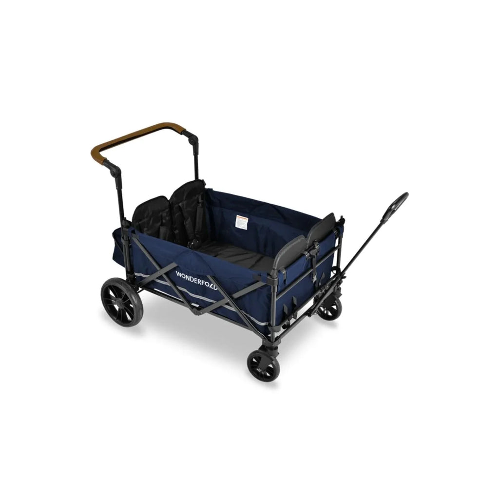 Wonderfold X4R Push and Pull Quad Stroller Wagon - Sapphire Navy