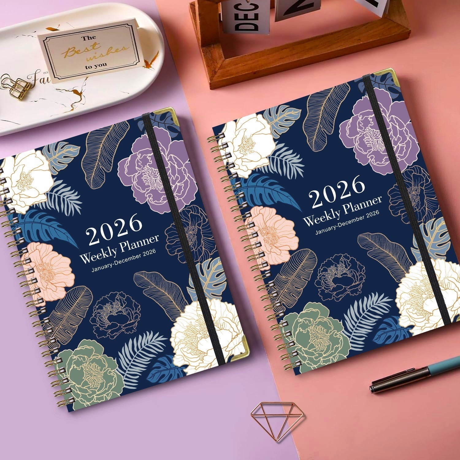 2026 English Notepad A5 Coil Diary Notebook