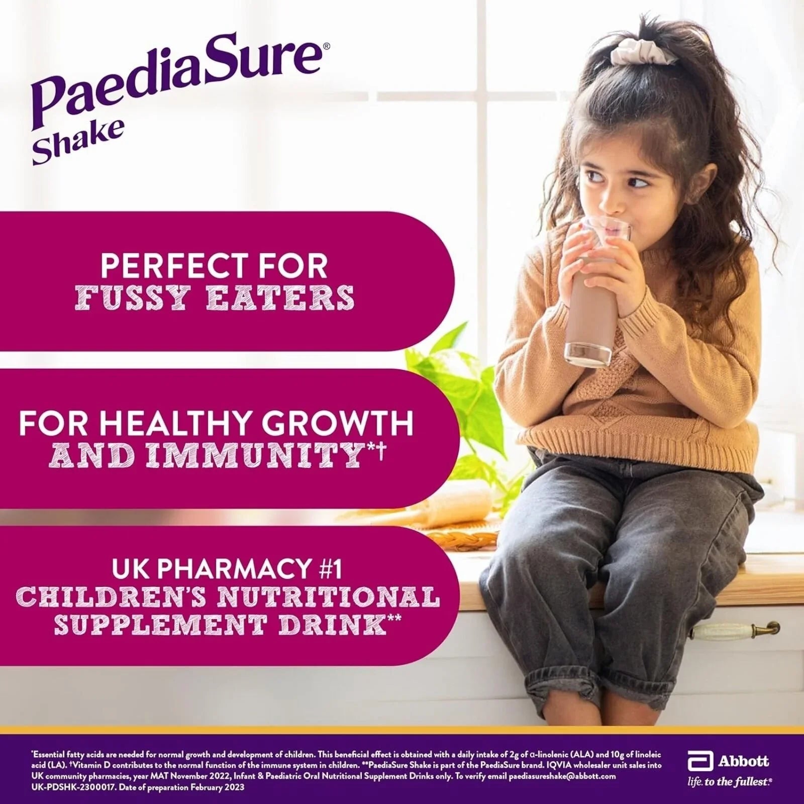 PaediaSure Shake Chocolate Flavoured 800ml (4x200ml)