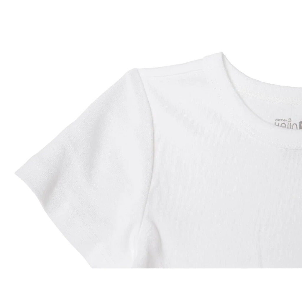 HelloBaby Unisex Undershirt Crew Neck Short Sleeve - White