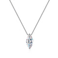 S925 Sterling Silver Horse Eye Classic Solitaire Necklace Simple All-match
