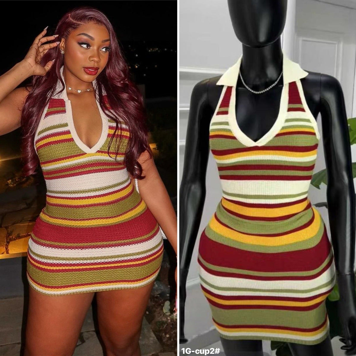 Sleeveless Slim Fit Backless Halter Crochet Dress Women
