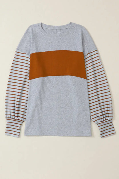 Color Block Bishop Sleeve Top Women UK