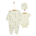 HelloBaby Boy Jumpsuit-Body-Hat - Green